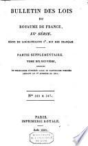 Bulletin des lois de la République Française