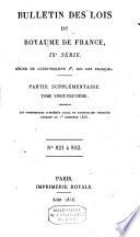 Bulletin des lois de la République Française