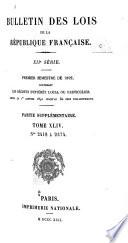 Bulletin des lois de la République française