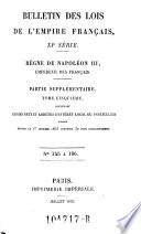 Bulletin des lois de la Republique Francaise