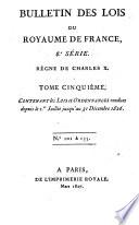 Bulletin des lois de la République Française