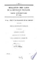 Bulletin des lois de la République Française