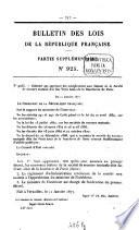Bulletin des lois de la République Française
