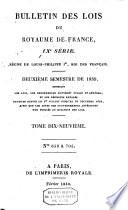 Bulletin des lois de la République Française