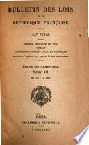 Bulletin des lois de la République française