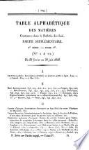 Bulletin des lois de la Republique Francaise