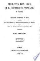 Bulletin des lois de la République Française