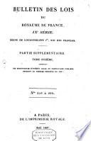 Bulletin des lois de la République Française