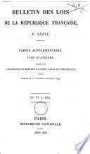 Bulletin des lois de la République Française