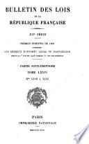 Bulletin des lois de la République française