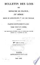 Bulletin des lois de la République française