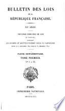 Bulletin des lois de la République Française