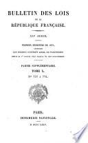 Bulletin des lois de la République Française