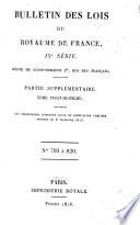 Bulletin des lois de la République française