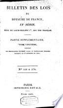 Bulletin des lois de la République Française