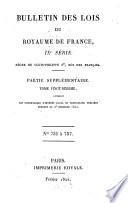 Bulletin des lois de la République Française