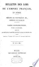 Bulletin des lois de la République Française