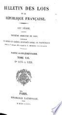 Bulletin des lois de la République française