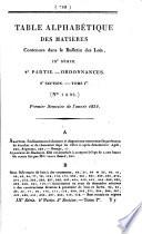 Bulletin des lois de la Republique Francaise