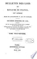 Bulletin des lois de la République Française