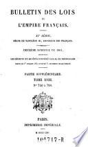 Bulletin des lois de la Republique Francaise
