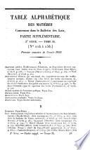 Bulletin des lois de la République Française