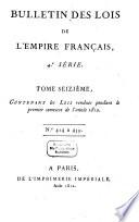 Bulletin des lois de la République Française