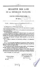 Bulletin des lois de la République Française