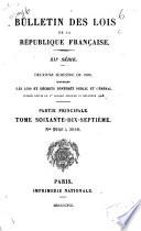 Bulletin des lois de la République française