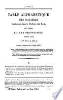 Bulletin des lois de la République Française