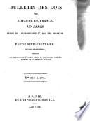Bulletin des lois de la République Française