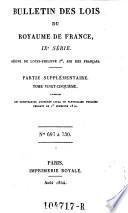Bulletin des lois de la Republique Francaise
