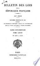 Bulletin des lois de la République française