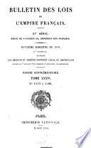 Bulletin des lois de la République Française