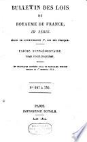 Bulletin des lois de la République Française