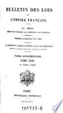 Bulletin des lois de la Republique Francaise