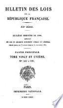 Bulletin des lois de la République française
