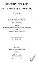 Bulletin des lois de la République Française