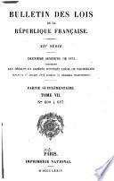 Bulletin des lois de la République française