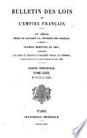 Bulletin des lois de la République Française
