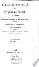 Bulletin des lois de la République Française