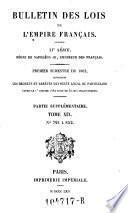 Bulletin des lois de la Republique Francaise