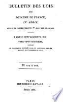 Bulletin des lois de la République Française