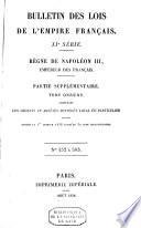 Bulletin des lois de la République Française