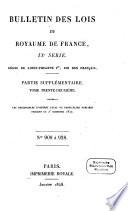 Bulletin des lois de la République Française