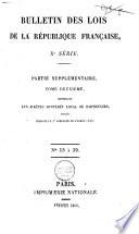 Bulletin des lois de la République Française