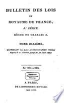 Bulletin des lois de la République Française