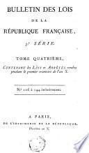 Bulletin des lois de la République Française
