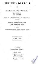 Bulletin des lois de la République Française
