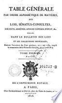 Bulletin des lois de la Republique Francaise